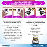 Uzaktan izlemeli 4 Kameralı Wifi 320 GB Harddisk 7 inç Ekranlı Araç Kamera Seti