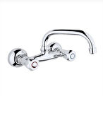 Sıcak Soğuk Pirinç Paslanmaz U Borulu Klasik Banyo Lavabo Mutfak Bataryası 