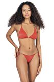 Endeep Kadın Zincir Aksesuarlı Üçgen Kırmızı Bikini Takımı