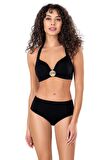 Endeep Kadın Deniz Kabuğu Aksesuarlı Siyah Bikini Takımı
