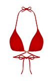 Beria Kadın Çapraz Bağlama Detaylı Üçgen İpli Kırmızı Bikini Takımı