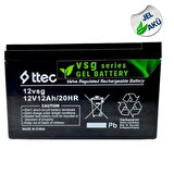 TTEC 12V 12Ah Jel Akü – 2025 Üretim Yeni Seri