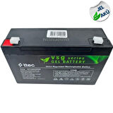 6 Volt 12Ah Jel Akü – Golf Arabası ve Temizlik Makinesi Uyumlu