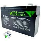 6 Volt 12 Amper Jel Akü – UPS Yedek Güç ve Alarm Sistemleri İçin