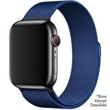 Apple Watch Kordon 38 mm Paslanmaz Çelik Manyetik Kapatmalı Kayış