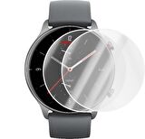 Amazfit GTR 2e 47 MM Saat Ekran Koruyucu Tam Kaplama TPU Film 2 Adet