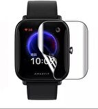 Amazfit GTS Saat Ekran Koruyucu Tam Kaplama TPU Film 2 Adet