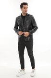 Erkek Hakiki Deri Blazer Ceket - Klasik Kesim Siyah