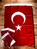 50X75 Cm  Alpaka Kumaş Türk Bayrağı 1. Kalite