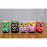 Ahşap 5'Li Baykuş Seti