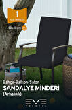 Bahçe - Salon - Balkon Arkalıklı Fermuarlı Bağlanabilir Yıkanabilir Sandalye Minderi 1 Adet