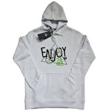 FUBA KAPŞONLU SWEAT ENJOY BEYAZ