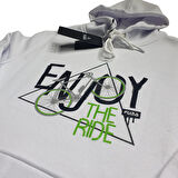 FUBA KAPŞONLU SWEAT ENJOY BEYAZ