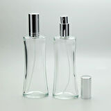 20 ADET BOŞ CAM PARFÜM ŞİŞE, 100 ML, EYFEL MODEL, ŞEFFAF, METAL VALF VE KAPAK