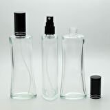 20 ADET BOŞ CAM PARFÜM ŞİŞE, 100 ML, EYFEL MODEL, ŞEFFAF, 