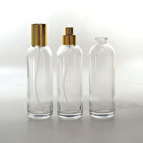 20 ADET BOŞ CAM PARFÜM ŞİŞE, 100 ML, UZUN SİLİNDİR MODEL, ŞEFFAF, GEÇMELİ