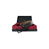 Fossil Koyu Kahve  Klasik 3,5 cm Erkek Kemeri -115cm