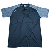 Fuba Erkek Sıfır Yaka Tişört İnt Siyah