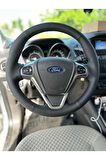 FORD COURİER ARACA ÖZEL DERİ DİREKSİYON KILIFI (FABRİKASYON DERİLİ TUŞLU DİREKSİYON)