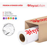 Feyza Bilişim® Plotter Aydınger (Çizim) Kağıdı 92gr Rulo 45cm x 50mt (1 Rulo)