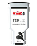 Feyink® HP 728 Matt Black 300 ml.  Orijinal Mürekkep Dolumlu Feyink Kartuş