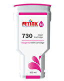 Feyink® HP 730 Magenta (M) Orijinal Mürekkep Dolumlu Feyink Kartuş 300 ml Kırmızı