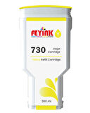Feyink® HP 730 Yellow (Y) Orijinal Mürekkep Dolumlu Feyink Kartuş 300 ml Sarı