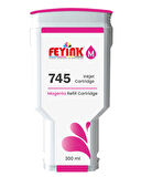Feyink® HP 745 Magenta (M) Orijinal Mürekkep Dolumlu Feyink Kartuş 300 ml Kırmızı