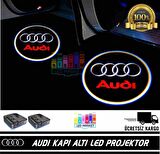 Audi Araçlar İçin Pilli Yapıştırmalı Kapı Altı Led Logo