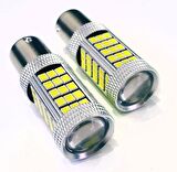 FEMEX Premium P21W-1157-9W- Çift Duy Şaşı Led Ampul Beyaz Mercekli