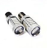FEMEX Premium P21W-1157-9W- Çift Duy Şaşı Led Ampul Kırmızı Mercekli