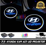 Hyundai Araçlar İçin Pilli Yapıştırmalı Kapı Altı Led Logo