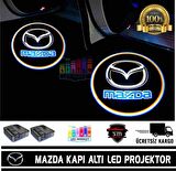Mazda Araçlar İçin Pilli Yapıştırmalı Kapı Altı Led Logo