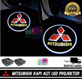 MITSUBISHI Araçlar İçin Pilli Yapıştırmalı Kapı Altı Led Logo