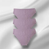 Kadın 3'lü Dikişsiz Lazer Kesim Iz Yapmaz Likralı Bikini Slip Külot