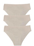 Kadın 3'lü Dikişsiz Lazer Kesim Iz Yapmaz Likralı Bikini Slip Külot