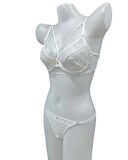 Dantel Detaylı Kapsız Likralı Sütyen Külot Takımı İç Giyim Slip Külot Brazilyan