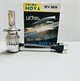 SuperNova Buz Mavi H4 Simsek Etkili Zenon COB Led Xenon Led Headlight