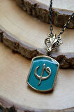 STONEAGE JEWELLERY Elif ve Vav Bronz Bayan Kolye