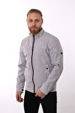 Regular Fit Erkek Krem Fermuarlı Ceket F04000