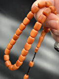Fiber Tesbih Sarı Silindir Model 7x8mm 33 Tane Sistemli Ayarlanabilir Püskül F04060.281224