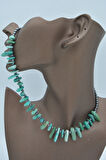 STONEAGE AMAZONİT VE HEMATİT KOLYE
