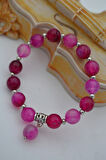STONEAGE JEWELLERY Pembe Akik Taşlı Bileklik