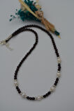 STONEAGE Lal Garnet ve İnci Taşlı Bayan Kolye