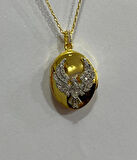 Açılır Kapanır Resimli Gümüş Şans Kolyesi