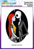 Ölü Gelin Corpse Bride Ütü ile Yapışan Tekstil DTF Baskı