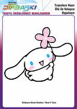 Cinnamoroll Ütü ile Yapışan Tişört Tekstil Transfer Dtf Baskı