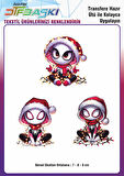 Ghost Spidey Yılbaşı Noel Ütü ile Yapışan Tişört Tekstil Transfer Dtf Baskı