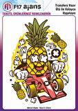 Ütü Ile Yapışan Tekstil Dtf Baskı Görseli Formula 1 Ananas