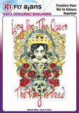Ütü Ile Yapışan Tekstil Dtf Baskı Görseli Long Live The Queen
